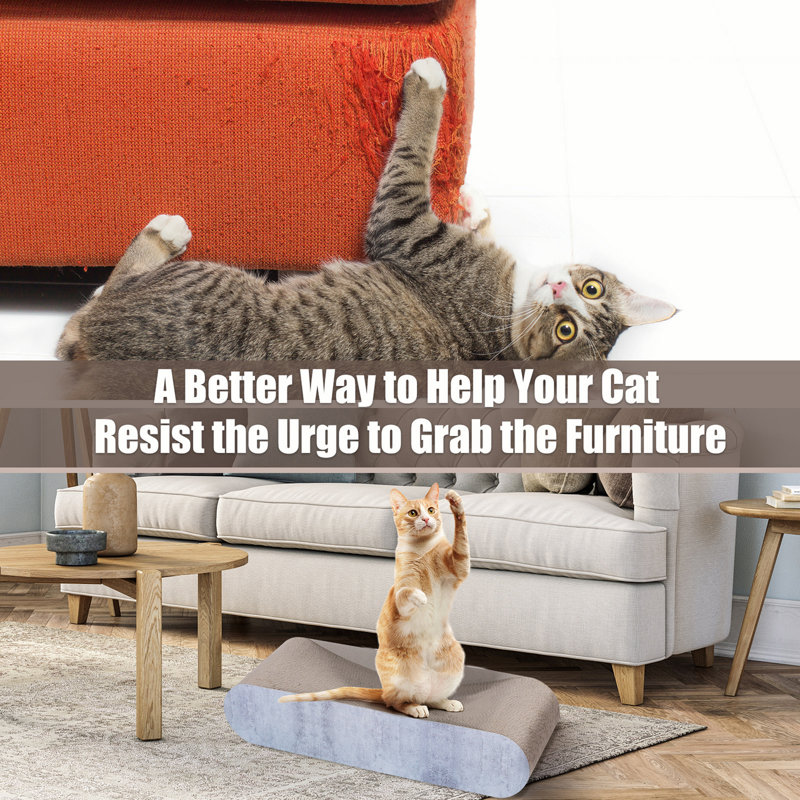Couch cardboard cat scratcher sale